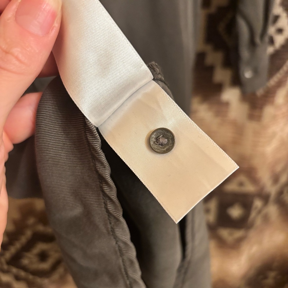 Daily Ritual Olive Button-Front Utility Shirtdress - Picture 8 of 12